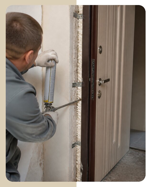Профессиональное утепление дверного проема в Одинцове